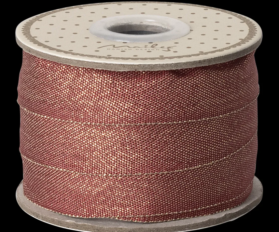 Flash Sale Maileg Ribbon, W: 18 mm x L: 10 m - Red/gold