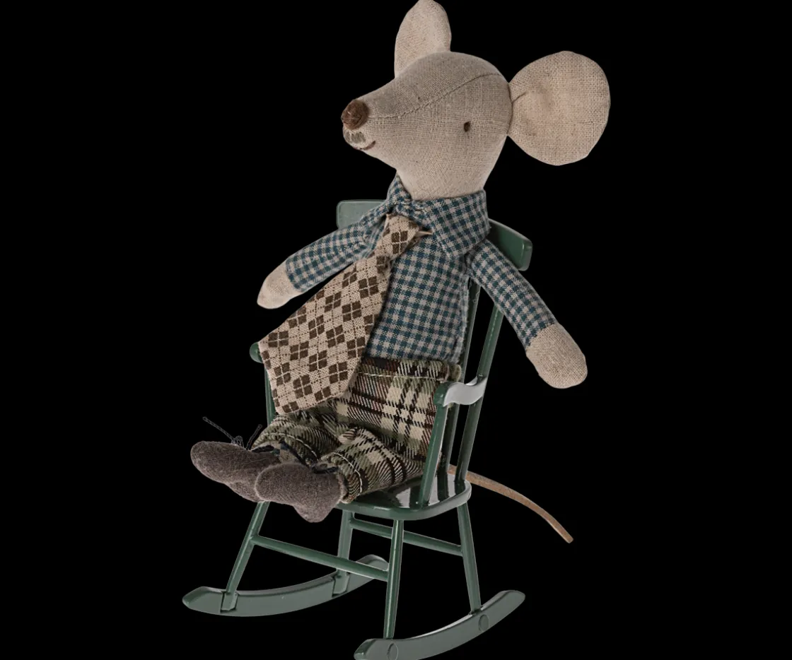 Best Sale Maileg Rocking chair, Mouse - Dark green