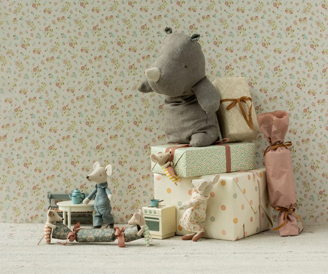 Clearance Maileg Safari friends, Rhino, Medium - Dark grey