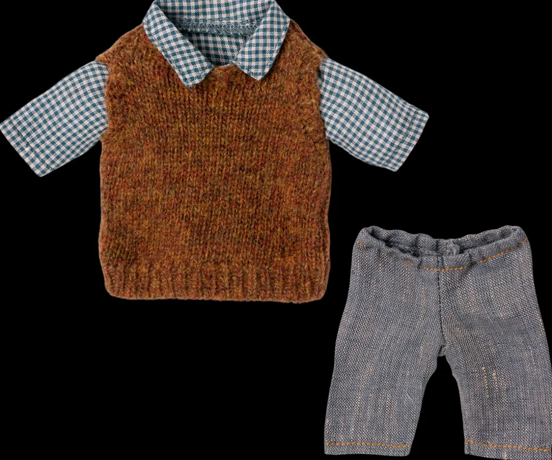 Best Maileg Shirt, slipover and pants, Teddy dad