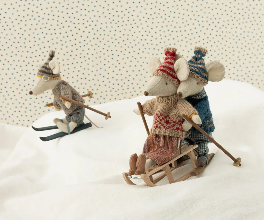 Store Maileg Sled, Mouse