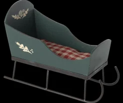 Hot Maileg Sleigh, Mini - Green