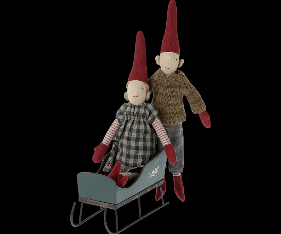 Hot Maileg Sleigh, Mini - Green