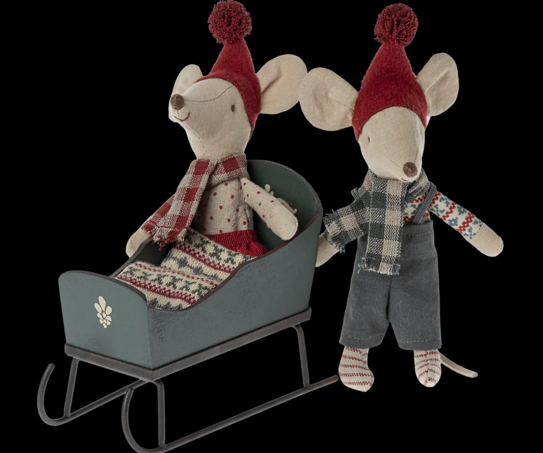 Best Sale Maileg Sleigh, Mouse - Green