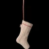 Online Maileg Stocking ornament, Stripe - Sand