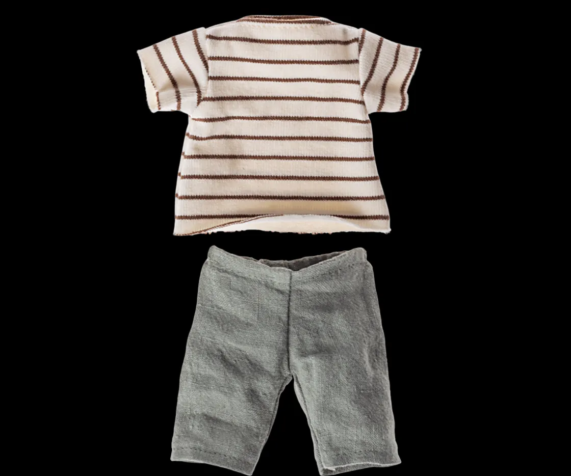 Cheap Maileg Striped blouse and pants, Size 2