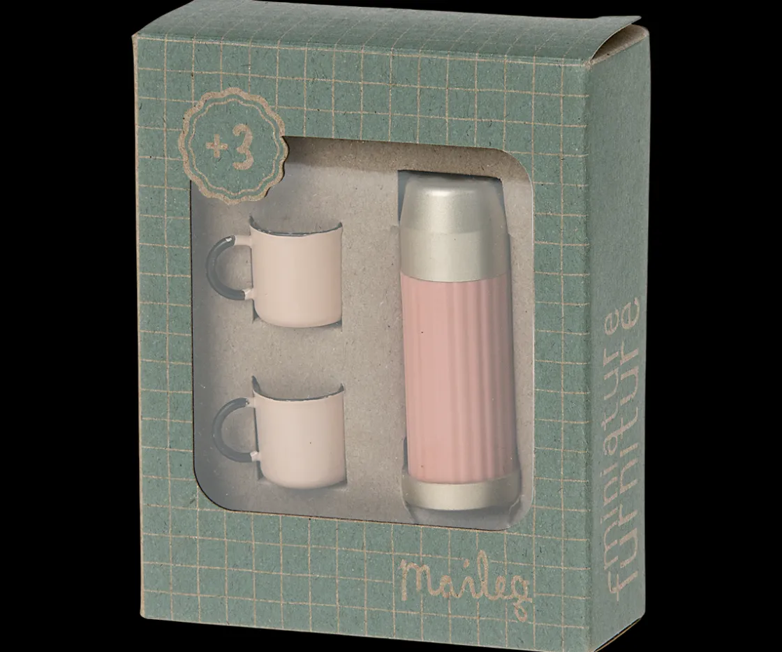 Sale Maileg Thermos and cups - Soft coral
