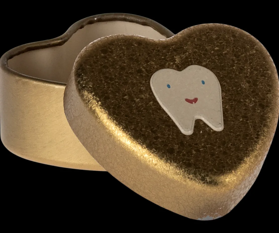 Hot Maileg Tooth box, Small - Gold