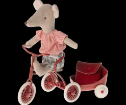 Store Maileg Tricycle mouse, Big sister - Red