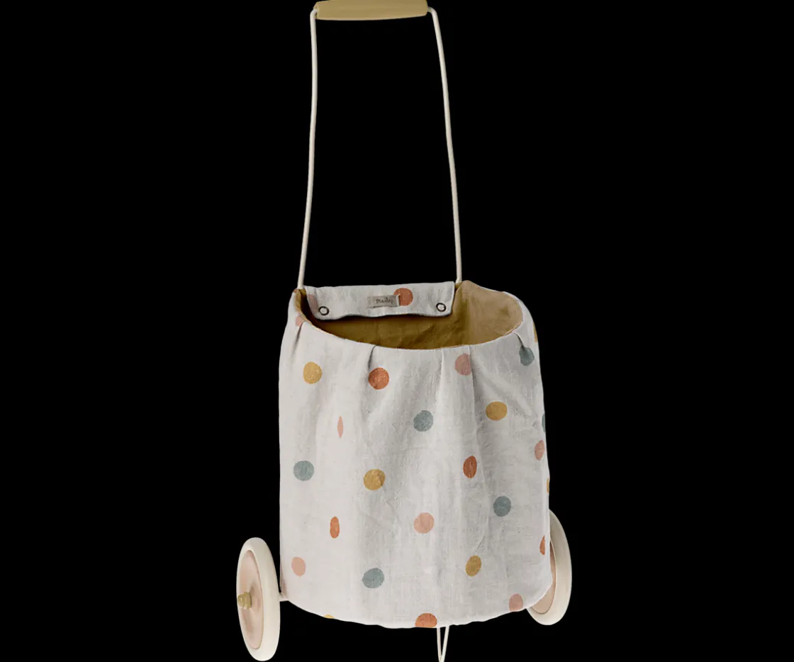 New Maileg Trolley, Multi dots - Yellow