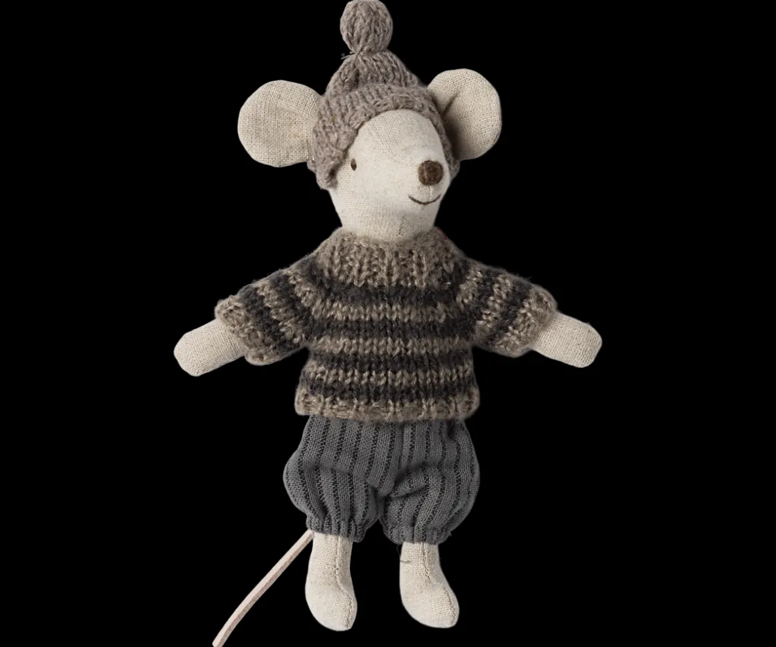 Flash Sale Maileg Winter mouse with ski set, Big brother - Grey
