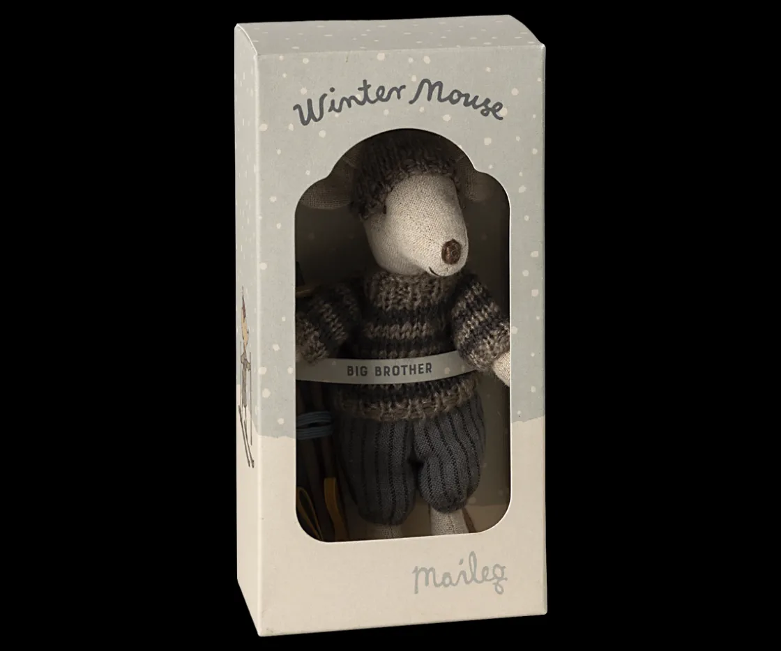 Flash Sale Maileg Winter mouse with ski set, Big brother - Grey