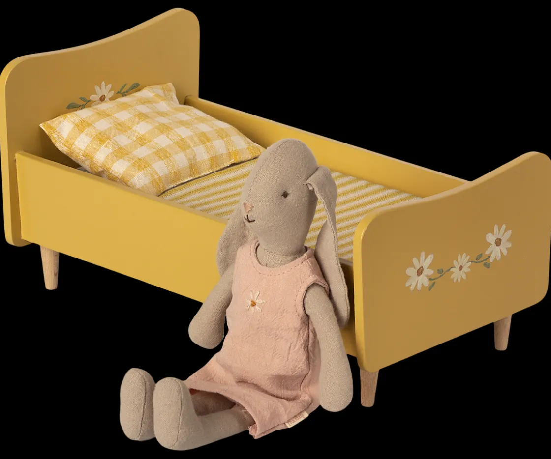 Best Maileg Wooden bed, Mini - Yellow