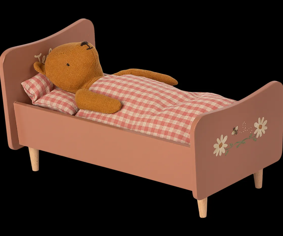 Outlet Maileg Wooden bed, Teddy mom - Rose